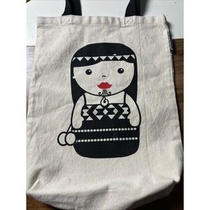 Poi Princess Tote Bag New‎ Zealand Ethnic Cotton Double Handle Washable New
